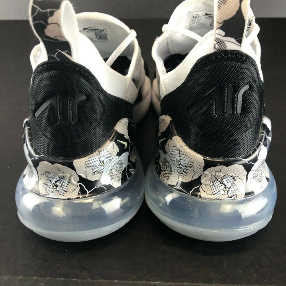 Nike Women Air Max 270 White Black Floral Print Running Shoes AR0499-100 RARE - Picture 2 of 12